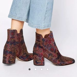 ALDO Sully Floral Block Heeled Ankle boots